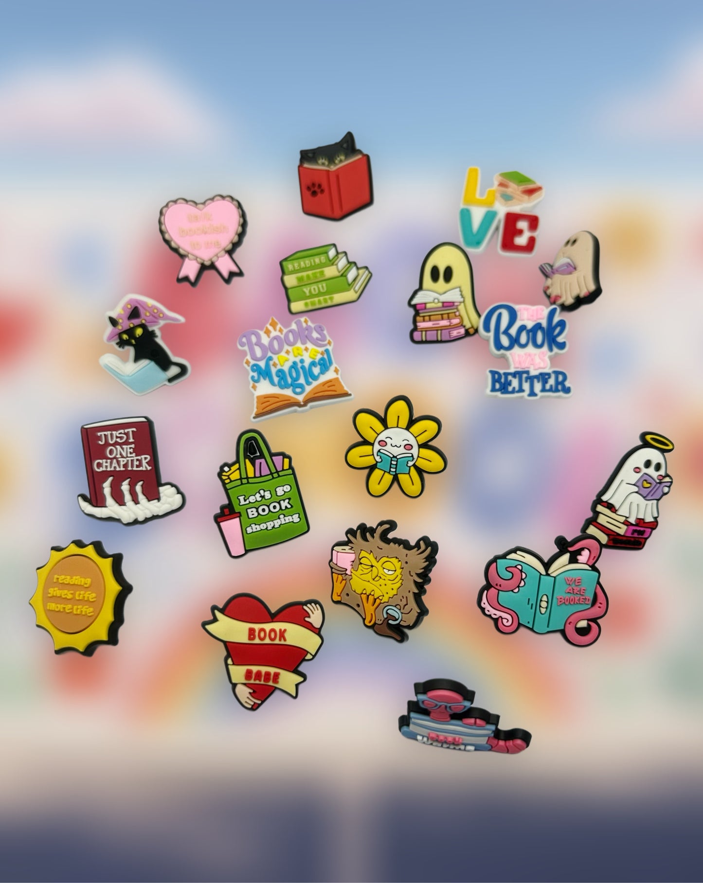 Cute Mini Book Themed Plastic Brooch Pins