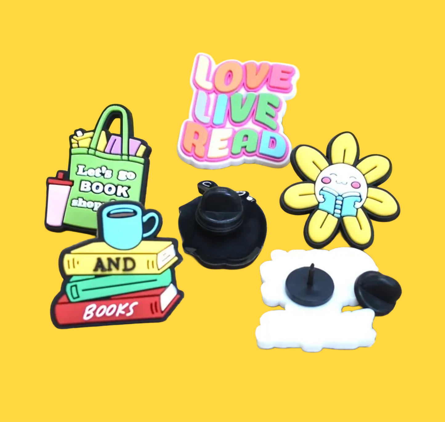 Cute Mini Book Themed Plastic Brooch Pins