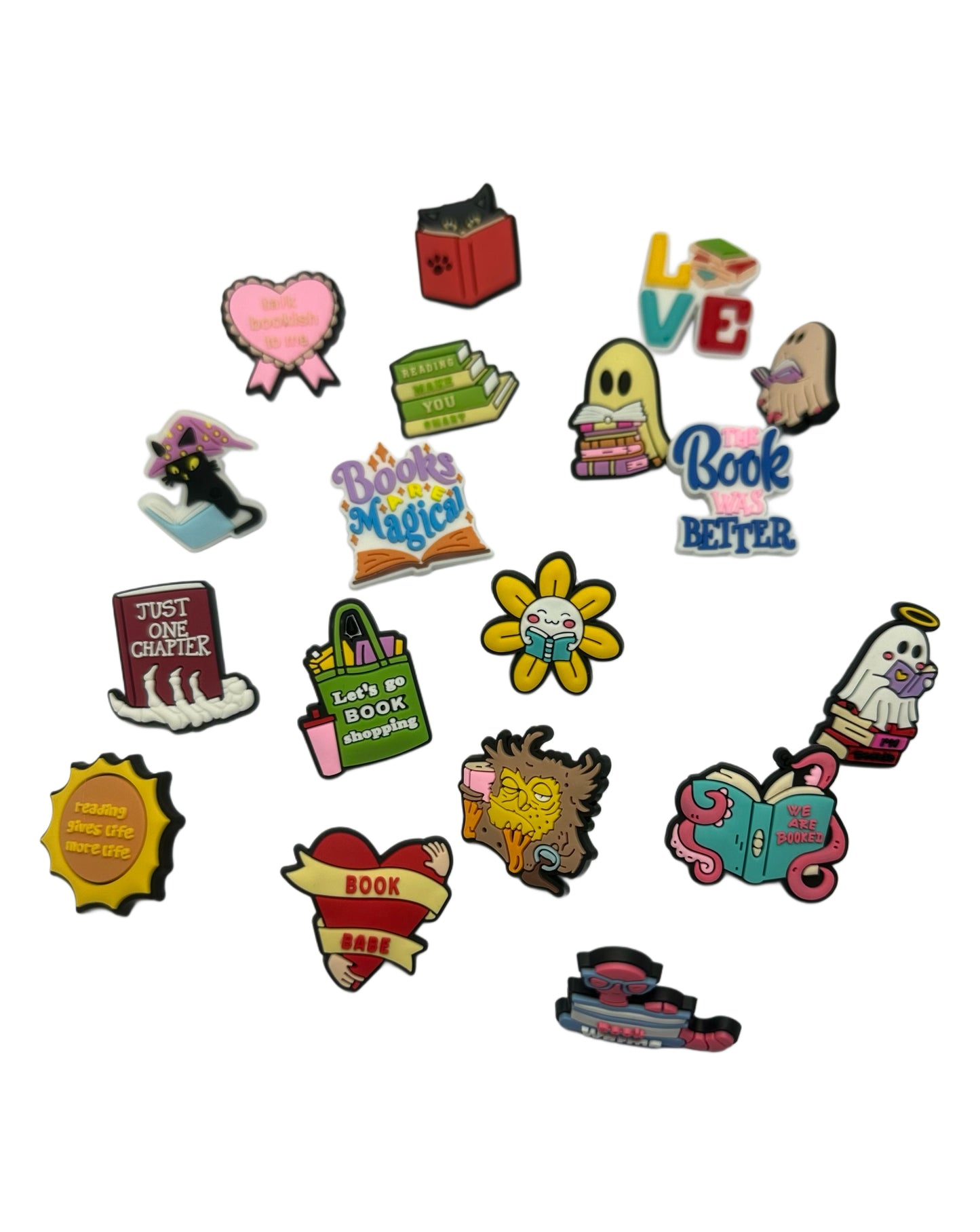 Cute Mini Book Themed Plastic Brooch Pins